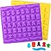 BAKHUK 2 Pack Gummy Bear Molds Candy Chocolate Molds Food Grade Silicone, 6 Different Animals, Ice Cube Making Tray, for Cake Decoration, Gummy Making