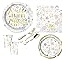 Gender Neutral Baby Shower Birthday Party Supplies Twinkle Twinkle Little Star Large And Small Plates, Napkins, Cups And Premium Quality Gold Shiny Plasticware Serves 16 Guests primary