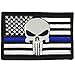 American Tactical Supply Co. Tactical Punisher American Flag Patch, Blue Lives Matter