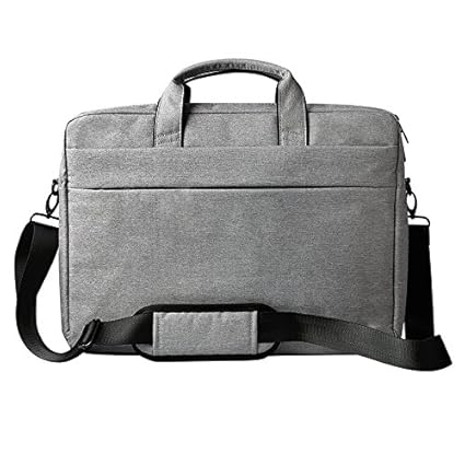 Rewy DJ01 15.6 inch Sleek Water Resistant Light Weight Bag with Handle and Belt Multipurpose Usage/Pockets, Tablet Bag Cross Over Shoulder Official Laptop Bag - Grey