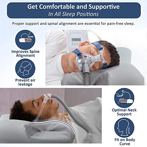 Memory Foam Pillow for CPAP Side Sleeper, IKSTAR 3.0 CPAP Pillow for
