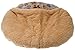 QUMY Cat Sleeping Bag Warm Soft Puppy Cat Bed Cave Igloo Nest Brown (21.5'' * 18.8'' * 5.1'' )