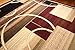 Generations Brand New Contemporary Reds Burgundy Modern Square and Circles Area Rug 5'2 x 7'3
