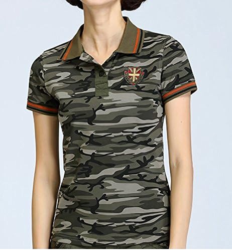 Amazon Co Jp 迷彩柄 半袖コットンポロシャツ ミリタリー カモフラ柄ミリタリー 半袖 ポロシャツ 964 ブラック グリーン 黒 緑 迷彩 カモフラ カモフラージュ ワークシャツ シャツ ポロシャツ レディースポロ ミリタリーシャツ シンプル タイト カジュアル M 服