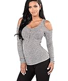 Akery Women Stripe Zipper Off The Shoulder Shirts Sexy Tops Blouses