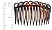 Parcelona French Swirl Set of 2 Celluloid Acetate Brown Tortoise Shell Side Hair Combs