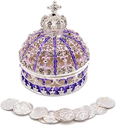 Elegant Crown Wedding Arras with 13 coins set (Silver)