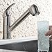 VCCUCINE Commercial Brushed Nickel Stainless Steel Single Handle Pull Out Sprayer Bar Kitchen Sink Faucet, Small Pull Down Kitchen Faucets