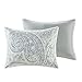 Comfort Spaces – Kashmir Mini Duvet Cover Set - 3 Piece - Paisley Pattern - Blue, Grey, - King/ California King Size, includes 1 Duvet Cover, 2 Standard Shams