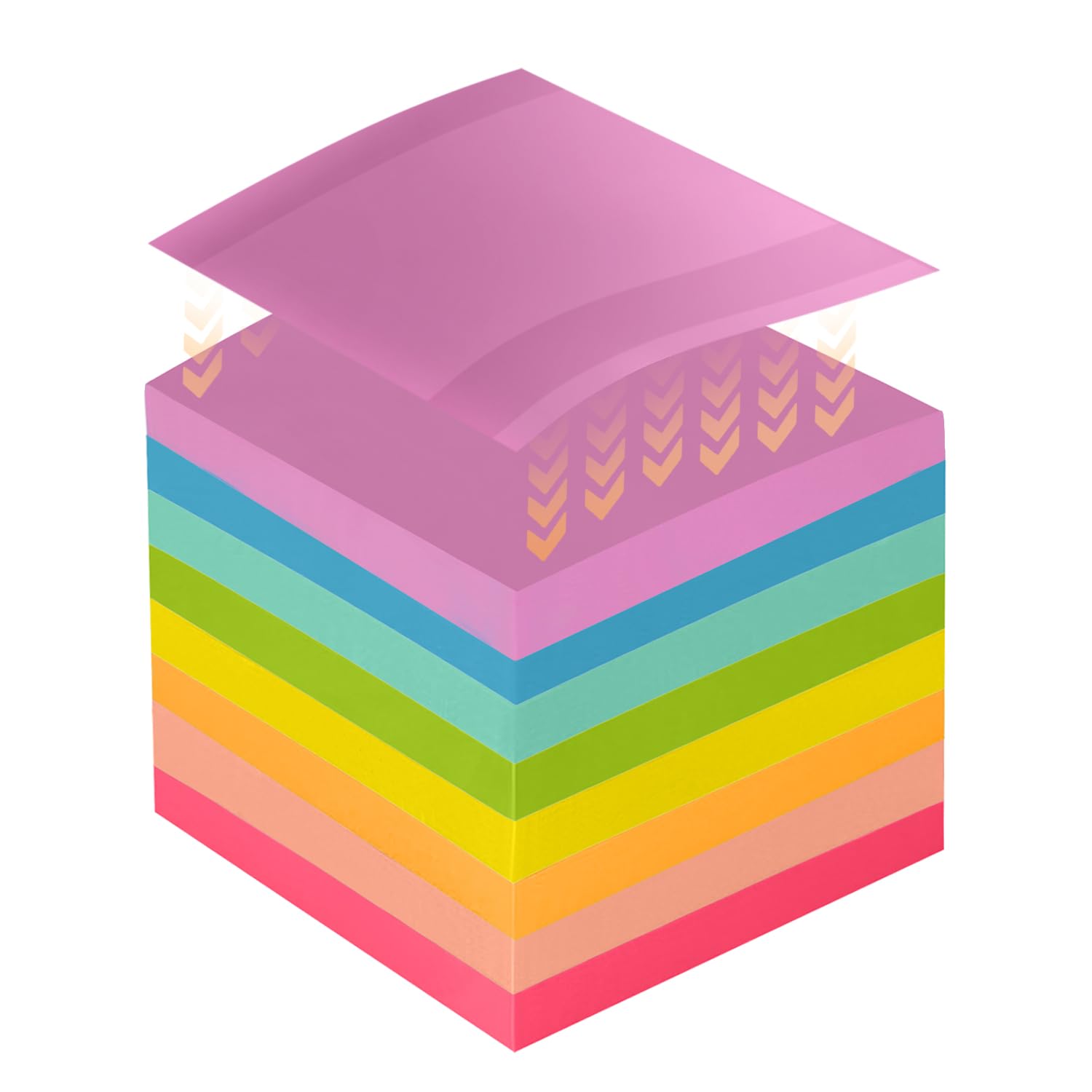 Photo 1 of -Sticky -Notes -3x3 Inches - Double Adhesive Strips for Extra Hold, Bright & Colorful Pads, Perfect for -Teachers, Home & Office, 8 -Pads, 100 Sheets/Pad (8 Colors)