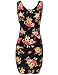 Luna Flower Women's Stylish Floral Print Racer Back Bodycon Short Dresses