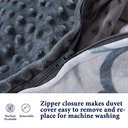 Royhom Duvet Cover for Weighted Blankets 48 x 72 Inches Removable