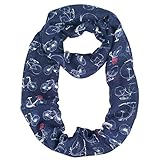 MissShorthair Women's Fashion Soft Cool Bicycle Pattern Sheer Infinity Scarf