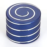 SANFENG Desktop Spinning Top - Aluminium VORTECON Kinetic Spinning Desk Toy - Adult Anxiety Relief Fidget Toys That Creates a Mind-Bending Optical Illusion of Continuously Flowing Helix (Blue, 40mm)