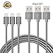 iPhone Charger Chamfind,iPhone Lightning to USB Cable (3Pack 6FT) Syncing and Charging Cord for iPhone7 Plus 6 6s Plus 5 5s 5c SE, iPad Air,Mini Air Pro iPod (GoldSilver)