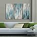 ARTLAND Hand-Painted 'Sea of Clarity' 3-Piece Gallery-Wrapped Canvas Art Set