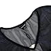 Haoduoyi Womens V Neck Metallic Shimmer Mesh Perspective Half Sleeve T Shirt Top(L,Blue)