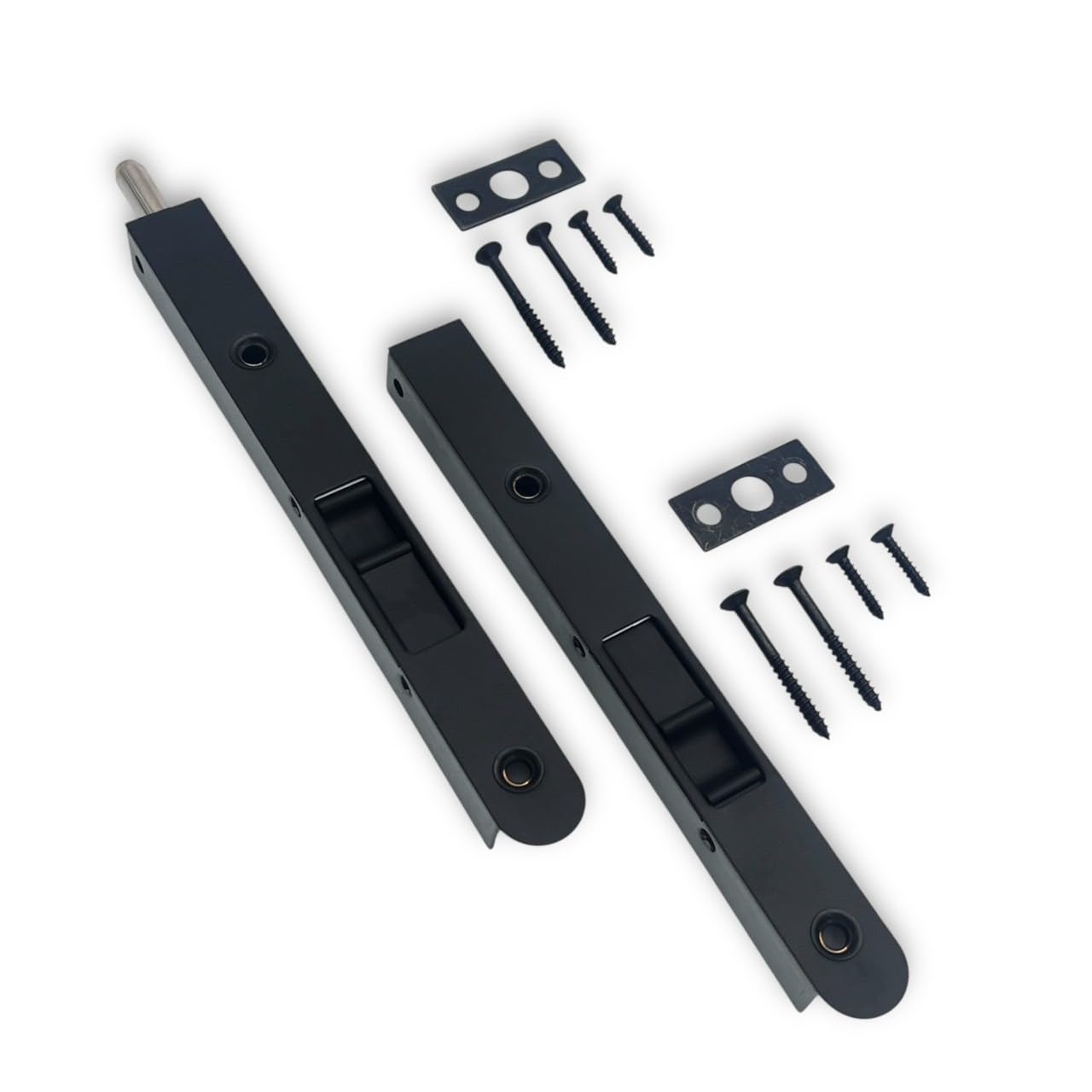 QCAA Flush Bolt, 7", Solid Brass Face Plate, US10B ORB (Oil-Rubbed Bronze), 2 Pack, Made in Taiwan