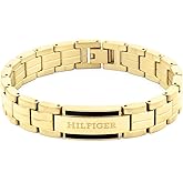 Tommy Hilfiger Men's Jewelry - Hypoallergenic Link Bracelet with Fold-Over Clasp – Casual and Stylish - Fashion Accessory, Gift for Him