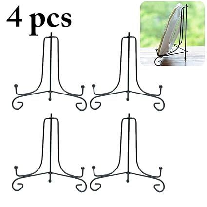 Outgeek Plate Stand Multi Purpose Iron Plate Holder Display Stand for Home