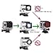 TANSUO Snorkel Red Filter for GoPro Hero3, SJ4000 Action Cameras (For 8 screws on front of housing)