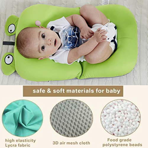 Soft Baby Bath Pillow,Beautyolove Infant Floating Anti-Slip Lounger Air Cushion Seat Tub Support Bather Bathtub Pad (L) - Thumbnail 2