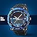 Fanmis Men's Solar Powered Casual Quartz Watch Digital & Analog Multifunctional Sports Watch Blue