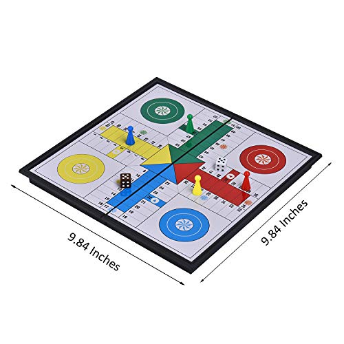 Quadpro Ludo Board Game Set with Folding Board Classic Travel