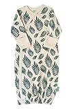 Parade Organics Kimono Gowns - Signature Prints Green Leaves 0-3 Months