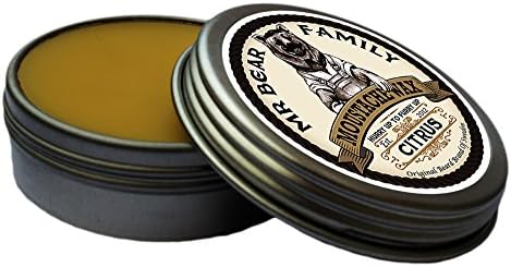 Mr Bear Family Moustache Wax (30ml/1.01oz) - Made in Sweden (SCENT: Citrus)