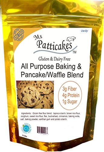 Gluten Free Pancake Mix: Gluten &amp; Dairy Free All Purpose Baking &amp; Waffle Mix. Best flavor for vegan paleo friendly diets. All Natural.
