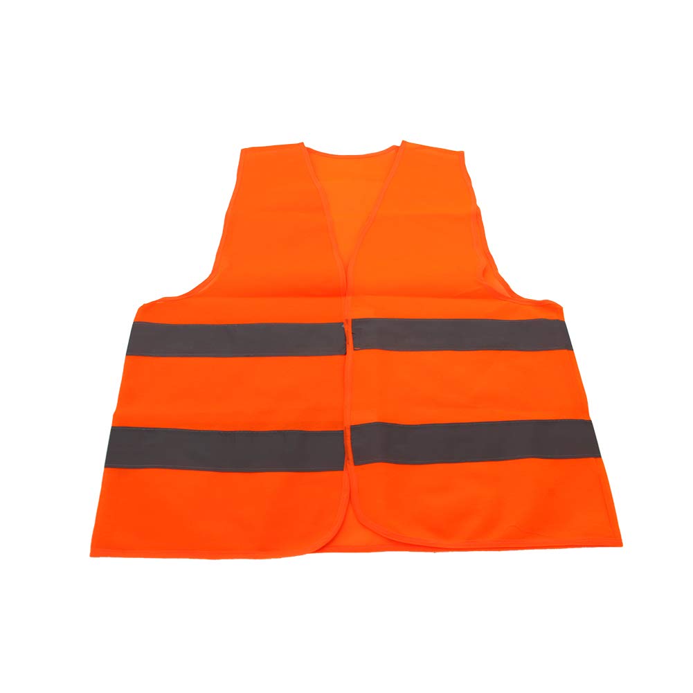 Othmro Safety Vest High Visibility Orange 85G warp Knitted Fabric Safety Vests for Men and Women 1pcs