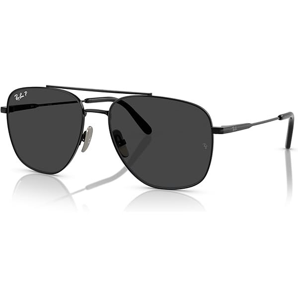 Amazon.com: Ray-Ban RB8094 Jim Titanium Square Sunglasses, Black