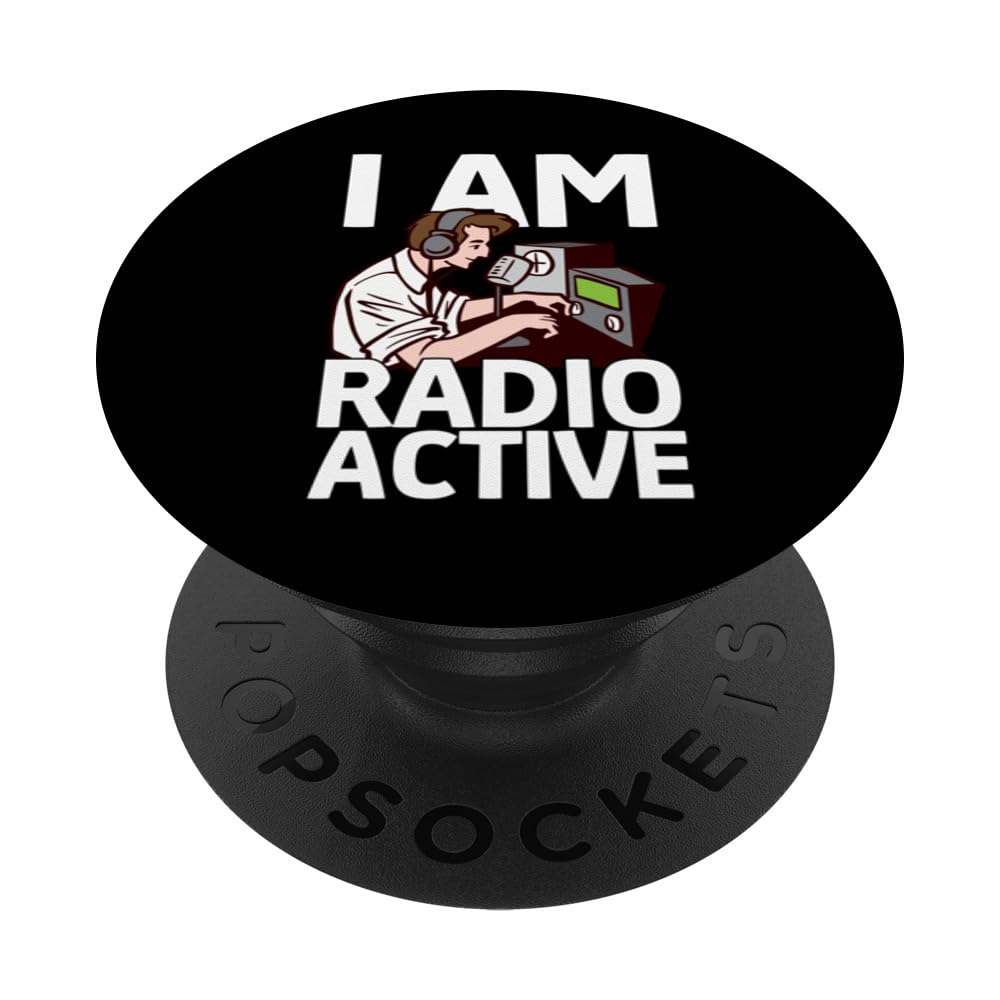 I Am Radio-Active Outfit Ham Radio Operator PopSockets Swappable PopGrip