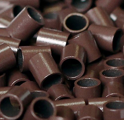 Copper Maxi Tubes Links for use with I-tip Hair Extensions Colour: Brown | Pieces: 100 | Size: 3.5mm x 2.8mm x 4mm