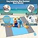 Beach Blanket Sand Proof Oversized – 118x 106 inches Extra Large Sand Free Beach Blankets/Big Mat Waterproof for Family Outdoor Travel with 6 Stakes, 4 Corner 1 Foldable Pocketthumb 3