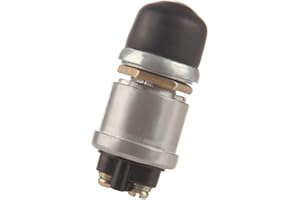 Larbi 12V 20A Horn Button Push Starter Switch Weatherproof Rubber Cover and 2 Terminals for Car Boat Track Switch Sealed Push