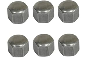 PIRATE MFG Acorn Cap Nut Kit, Oil Drain/Sump Plate, 6mm, Set of 6, Compatible with VW Bug, Bus, S/B, Ghia