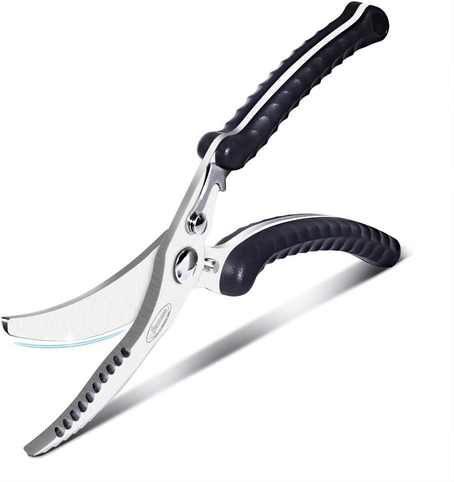 Newness Poultry Scissors, Premium SpringLoaded Poultry Shears Kitchen