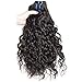 Vipbeauty 3 Bundles Of Brazilian Hair 6A Grade 100% Unprocessed Virgin Water Wave Wair Natural Black 95-105g/pc