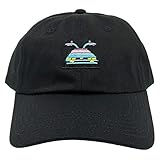 Back to The Future Hat Cap Dad Hats Marty's 80s Delorean Time Travel Machine (Black)