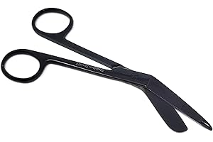 Premium Quality Nurse EMT Bandage Trauma Shears Scissors 4.5" (11.43cm) Stainless Steel (KKT) (Full Black)