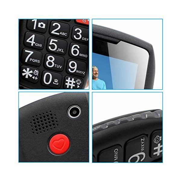 Artfone-Big-Button-Mobile-Phone-for-Elderly-Unlocked-Senior-Sim-Free-with-SOS-Emergency-Button1400mAh-Battery artfone C1 Black,Big Button Mobile Phone for Elderly, Unlocked Senior Mobile Phone with SOS,1400mAh Big Battery,Three…