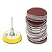 Jeteven 2 inch Sanding Discs Pad Kit for Drill Grinder Rotary Tools with Backer Plate 1/4Inch Shank Includes 60pcs 100-2000 Grit Sandpapers