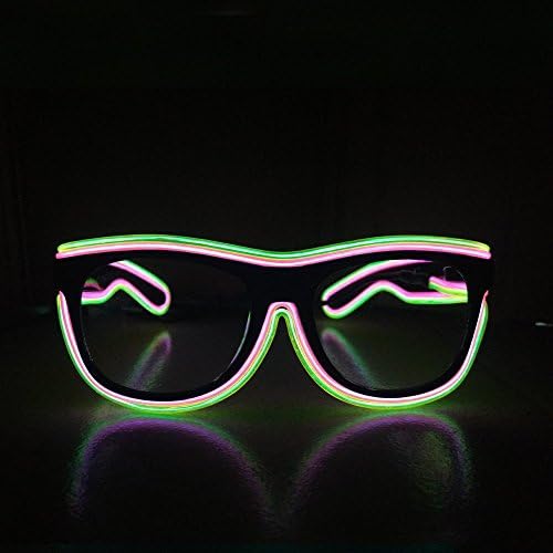 Hot Fashion El Wire Eyewear Glasses DJ Rave Party Weddings festivals flashing multicolor Frame SunGlasses