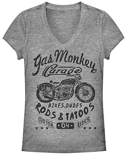 Juniors: Gas Monkey- Biker Babe Juniors (Slim) T-Shirt Size L