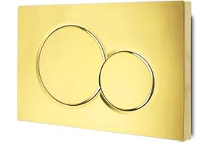 VALLVATER Dual-Flush Actuator Plate Compatible with Geberit 115.770.46.6, Glossy Gold