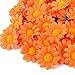 100pcs Artificial Gerbera Daisy Flower Heads for DIY Wedding Party (Orange)