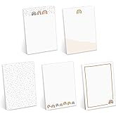 Modern Rainbow Sticky Note Pads / 4" x 6" Repositionable Trendy Boho Rainbow Sticky Notes / 50 Sheets Per Pad/Set of 5 Designs/Made in USA