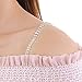 Closecret Women’s Double Rows of Rhinestone Straps for Bras(Silver, 1 Pair)